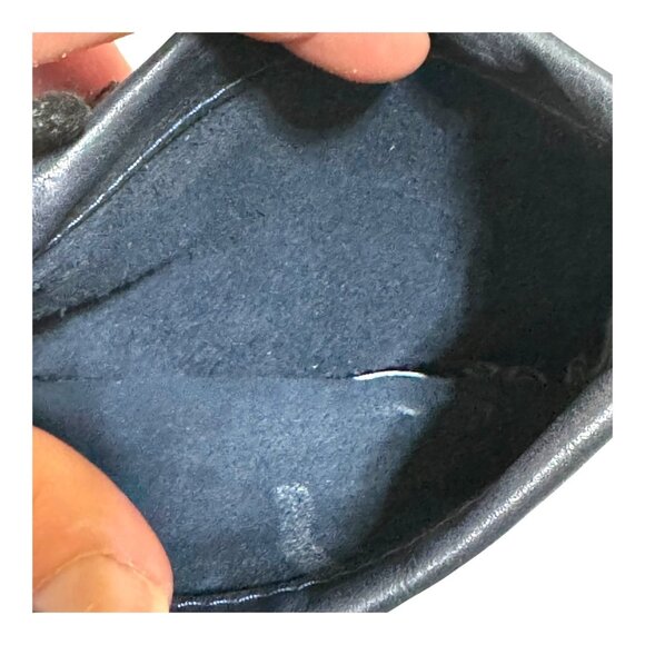 Empty Land Rover Drawstring Leather Pouch Travel Bag Organizer Blue Gray Set 2 - Picture 7 of 7